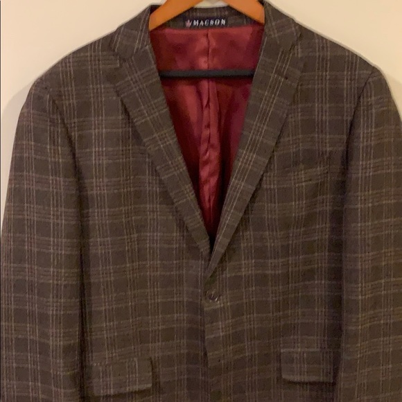 Macson Brown and Red Sport Coat size 52R (42 US) - Picture 1 of 6